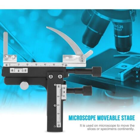 Accessoires de microscope : règle mobile à plateforme professionnelle, règle mobile de haute précision, établi de microscope mécanique pour disques mobiles (en ligne).