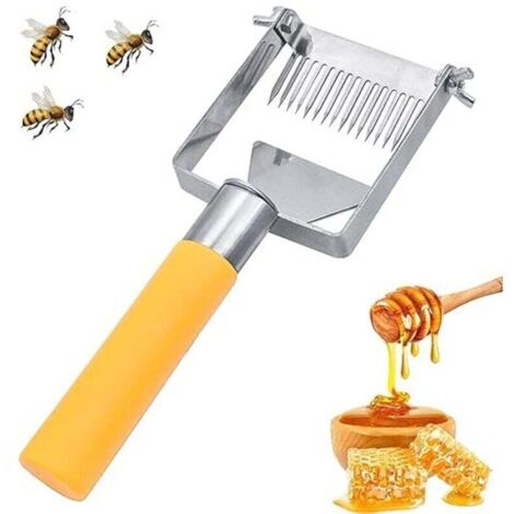 Fourchette à Décapsuler le Miel, Fourchette D'apiculture en Acier Inoxydable avec Poignée, Grattoir en Nid D'abeille pour Extraire le Miel, Outil de Ruche Parfait pour les Apiculteurs