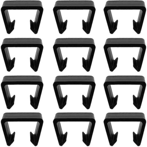 12 Pièces Patio Meubles Agrafes, 6,5CM Clips de Canapé D'extérieur en Plastique Clips de Fixation pour Meubles en Osier Robustes Connecteur Sectionnel pour Rotin Chaises Jardin Canapé (1/4)