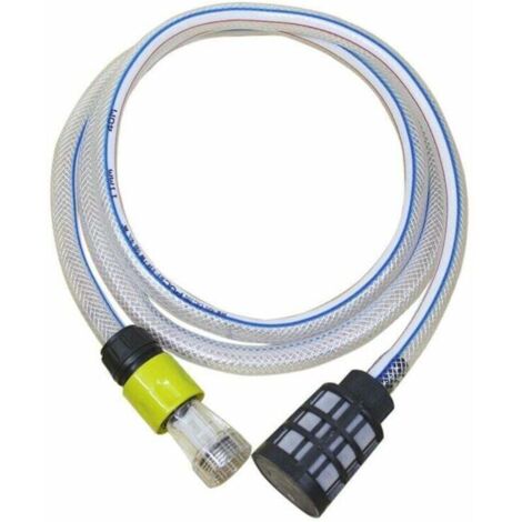 1 x tuyau d'aspiration et filtre Topways pour nettoyeurs haute pression, tuyau haute pression, accessoires pour nettoyeurs - 3 m (1/4)