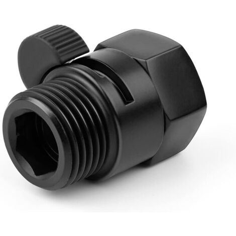 Valve de Pommeau de Douche, 1/2" Valve D'économie D'eau en Laiton, Noire Pièce de Rechange de Valve D'arrêt - Appliquer la Pomme de Douche, la Douchette, le Bras de Douche