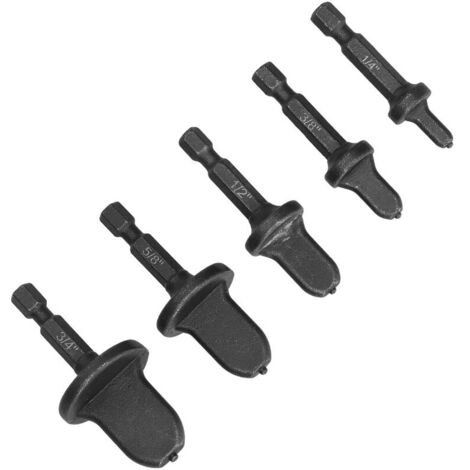 Forets à évaser, outil d'évasement pour tuyaux en cuivre à tige hexagonale de 1/4 po, kit d'extension pour tuyaux évasés, pour installation de climatiseurs (1/4)