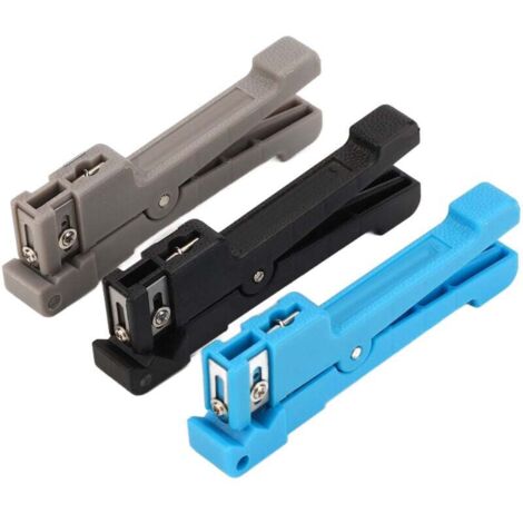 Kit d'outils de dénudage de Fiber optique de câble Coaxial de dénudeur de fil de 3 pièces pour l'entretien