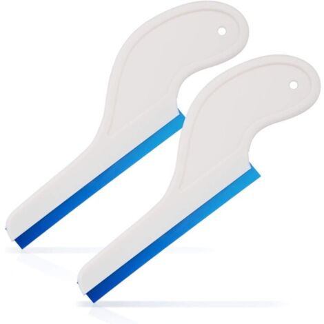 de voiture Raclette avec de l'eau souple en silicone Lame Auto Raclette avec poignée de voiture fenêtre de véhicule à laver de nettoyage, Lot de 2