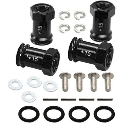 Adaptateur Hexa En Laiton 15 Mm – Compatible TRX4 1/10 – Élargisseur D'empattement – 4 Pièces Avec Boulons – RC Crawler
