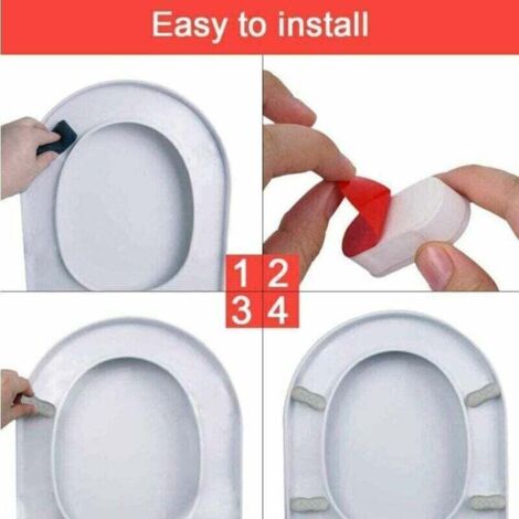 Accessoire Sanitaire Universel Protections Abattant WC Universelles - Lot De 8 En Blanc Avec Adhésif Puissant Patin Abattant Wc Amazon