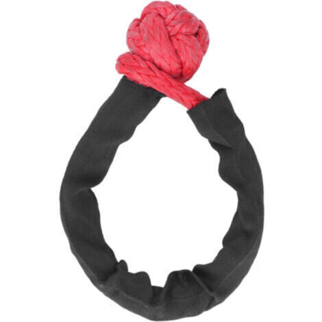 Manilles de Corde de Remorquage Souples, Force de Rupture de 41 000 Lb, Manille Souple Portable, Nœud Infini 20 Mm pour Véhicules Tout-terrain de Voiture (rouge). (1/4)