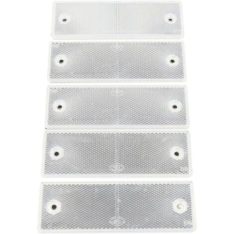 10 Pièces Réflecteurs Camion, Avertissement Réfléchissant Plaque, Réflecteurs pour Remorques Et Camions, Universel Plastique Blanc Réflecteur Marqueur pour Remorque (1/4)