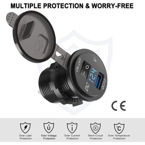 QC 3.0 prise USB voiture 12V / 24V, XU, Chargeur de voiture Quick Charge 3.0 prise intégrée QC 3.0 prise USB voiture 12V / 24V, XU, Chargeur de voiture Quick Charge 3.0 prise intégrée