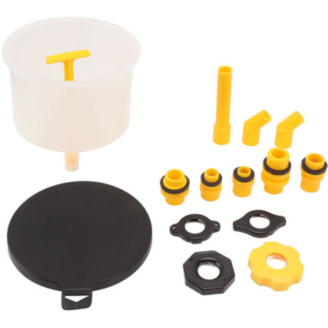 15 pièces kit d'entonnoir de remplissage de liquide de refroidissement de radiateur conception renforcée anti-déversement Kit de remplissage de système de refroidissement universel