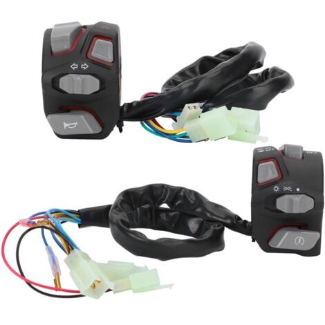 22mm moto guidon interrupteur bouton de commande étanche universel pour clignotant LightRed Light (1/4)