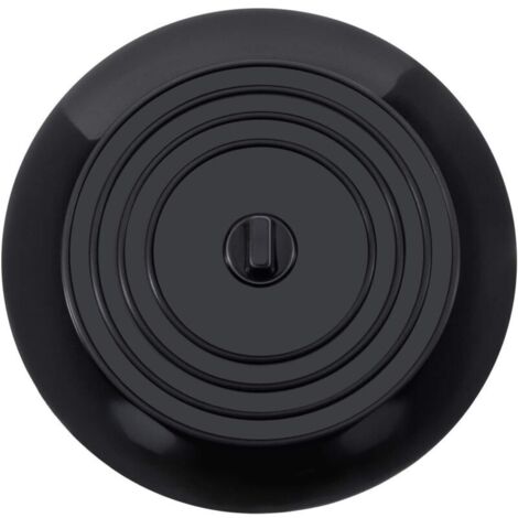 Bouchon de baignoire en silicone bouchon d'évier bouchon d'évier de cuisine diamètre 15 cm, adapté pour cuisine, salle de bain et buanderie bouchon de vidange général, noir (1/4)