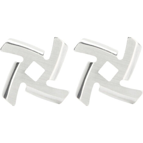 2 pièces lame de hachoir à viande 304 plaque de broyage en acier inoxydable accessoire de broyeur de nourriture pour broyeur de type 5 / B, outil de cuisson de cuisine (B Type Meat Grinder) (1/4)