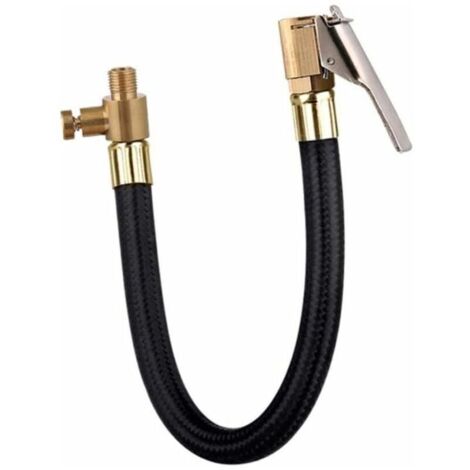 Tuyau Pompe Gonflage Pneu, 60 CM Tuyau en Caoutchouc d'air de Valve Voiture Mandrin de Pneu (1/4)