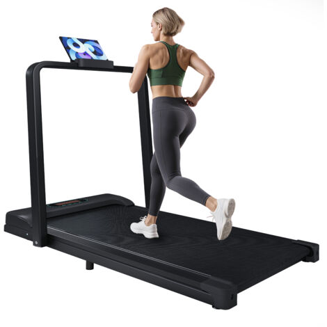 AMXCNOY Tapis de course 2 en 1 pour la maison, avec télécommande, vitesse réglable de 1 à 6 km/h, écran LED, haut-parleur Bluetooth et support pour téléphone. Idéal pour la maison et le bureau. Facile