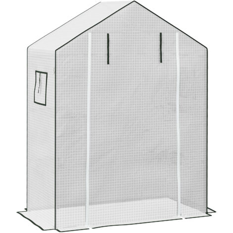AMXCNOY Film PE de remplacement, bâche de rechange avec protection UV, porte enroulable, fenêtre latérale, film pour serres, serres à tomates, 140 x 73 x 190 cm, blanc (1/5)