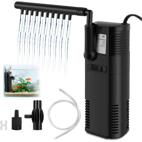 Filtre Intérieur Filtre Interne Pompe Filtre pour Aquarium 6W 450L (1/5)