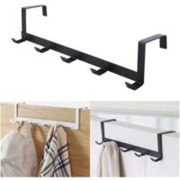 Door Coat Rack Hook 5 Hooks, Home Bathroom Organizer Rack Clothes Coat Hat Towel Hanger, for Coats Pants Hats Clothes Towel Rack (Color : B)