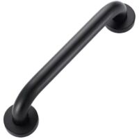 Maniglia di sostegno in acciaio inox per vasca da bagno, per WC, per anziani/disabili/bambini/gravidanze, 40 cm (nero)
