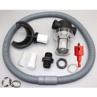 Collettore di acqua piovana per tubi circolari con tubo flessibile, set di raccolta acqua piovana, raccordo in PVC, collettore d'acqua per grondaia (collettore da 110 mm + filtro)