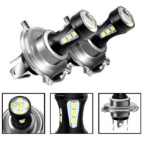 H7 Ampoule Led Feux Anti Brouillard DC 12V 950lm Pur Blanc 6000K Ampoules LED feux de jour pour Replacer Halogène H7 (2PCS)