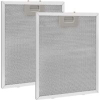 2 filtri antigrasso in metallo per cappa aspirante 320x260 mm, filtro a rete, accessorio per cappe da cucina