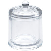 Compactor, Boîte pour Cotons et Cotons-Tiges avec Couvercle, Transparent