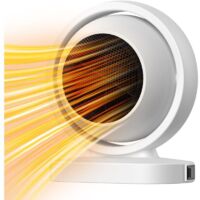 Radiateur soufflant, radiateur électrique portable silencieux Ptc, radiateur soufflant, mini radiateur électrique, radiateur soufflant portable pour bureau à domicile, blanc