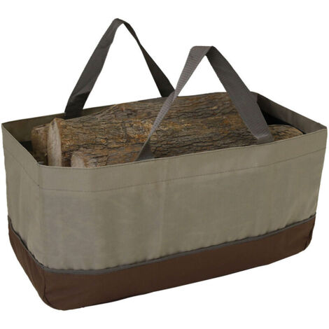 Porte-Buches De Bois De Chauffage Grand Sac De Bois De Chauffage Cire Toile Porte-Buches Fourre-Tout Haute Capacite (1/5)