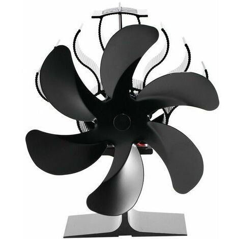 Ventilateur À Poêle Alimenté Par La Chaleur, 6 Pales Ventilateur De Cheminée, Ventilateur De Poele Pour Foyer, Pour Poêle À Bois/Bûches Ou Cheminée (1/4)