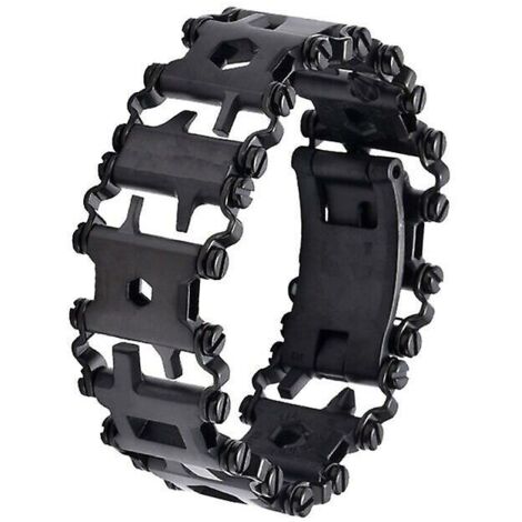 29 en 1 outil multifonction bracelet outil de réparation de tournevis en acier inoxydable noir (1/4)