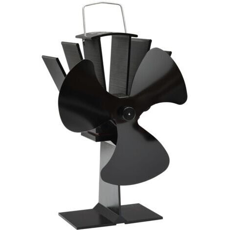 Ventilateur de poêle alimenté par chaleur 3 pales Noir (1/5)