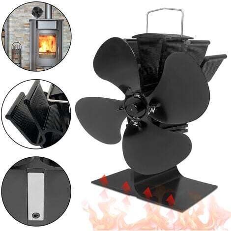 Froadp Ventilateur de Cheminée Sans électricité avec 4 Pales Chauffant (1/4)