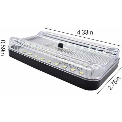 Lampe Intérieure LED Bleue 18 SMD 12V Avec Interrupteur - Pour Voiture, Caravane, Camping-Car, Camion, Bateau