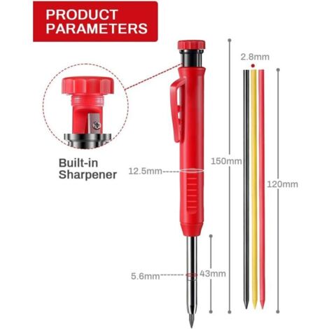 Crayon à Bois avec Support RéTractable, Crayon à Structure de Marquage