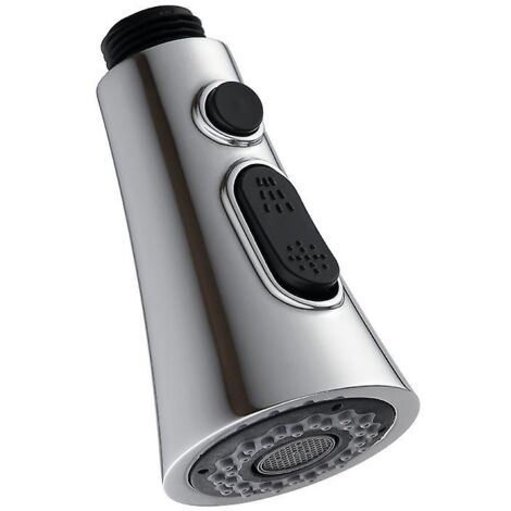 Pommeau de douche de robinet de cuisine - Douche chromée à 3 jets avec bouton pause (G1/2) (1/5)