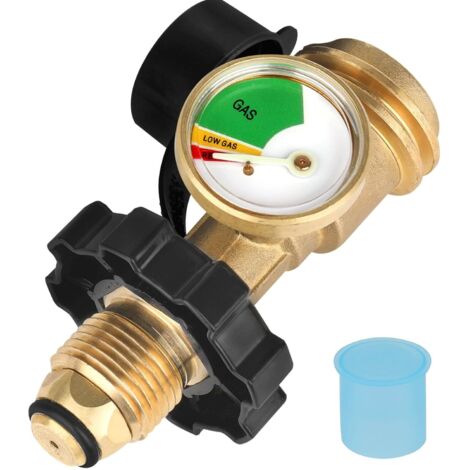 Adaptateur POL vers QCC avec manomètre, connecteur pour réservoir de propane, interface de conversion QCC1/Type 1, indicateur de niveau de liquide