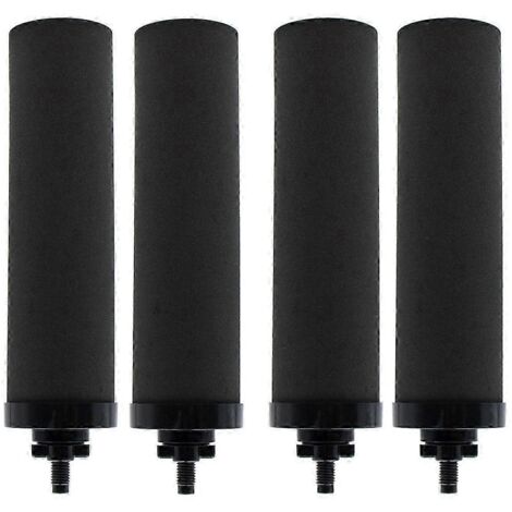 Lot de 4 filtres à eau Berkey BB9-2 – Charbon actif de coque de noix de coco – Filtration jusqu'à 1 micromètre – Compatible systèmes par gravité