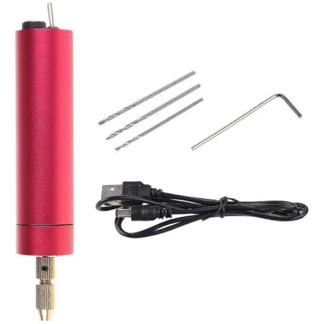 Perceuse électrique portable en aluminium avec foret à résine et outil ...