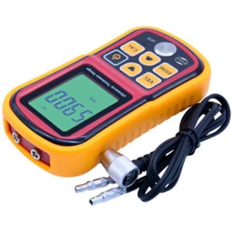 Jauge d'épaisseur à ultrasons GM100 : 1,2-225 mm (acier) - Testeur d'épaisseur à ultrasons numérique LCD
