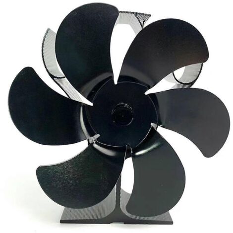 Ventilateur de poêle, ventilateur de cheminée à 6 pales avec thermomètre, alimenté par la chaleur (1/5)