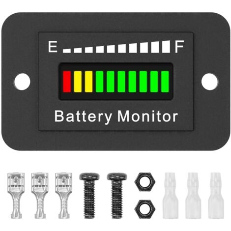 Indicateur de charge de batterie à LED 12 V 24 V 36 V 48 V 60 V 72 V pour batteries lithium-ion (1/5)