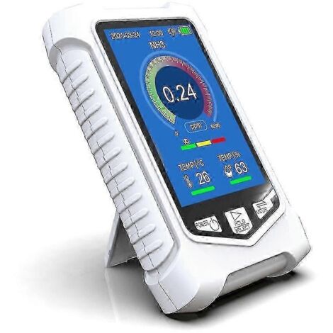 Moniteur de qualité de l'air, testeur d'ammoniac avec écran LCD 3,5 pouces, détecteur d'ammoniac.