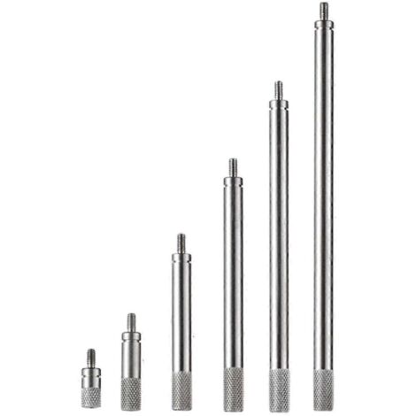 Jeu de rallonges pour comparateurs à cadran, filetage M2.5, rallonge de 10 à 100 mm, pour la mesure des comparateurs à cadran et des indicateurs numériques.