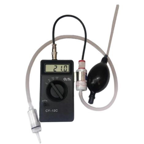 CY-12C Oxymètre portable : Testeur de pureté d'oxygène portatif, oxymètre