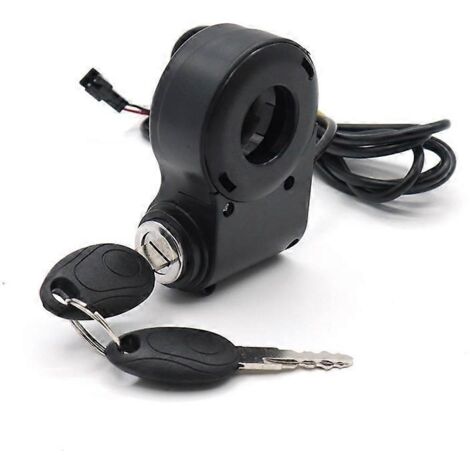 Clé de verrouillage d'allumage pour vélo électrique, interrupteur d'accélérateur au pouce, alimentation pour accessoires universels de scooter électrique M5/M365 (1/5)