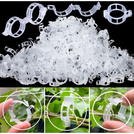 Clips pour tomates, clips pour treillis, 500 clips de support pour plantes grimpantes, clips pour treillis pour plantes grimpantes - Blanc (1/5)
