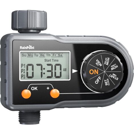 Irrigation computer, simple and quick programming of the irrigation timer, automatic irrigation system for the garden and greenhouse (1/5)