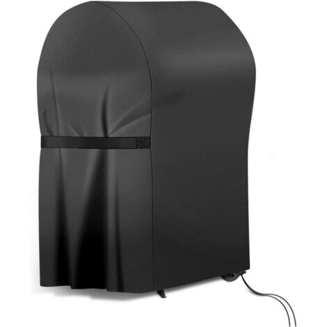 Housse pour barbecue en tissu Oxford 420D, imperméable, anti-poussière et anti-UV, avec sangles auto-adhésives et sac de rangement (77 x 67 x 110 cm) (1/5)