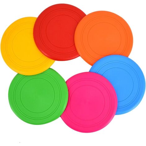Lot de 6 Disques Frisbee pour Chiens, Jouet en Silicone Résistant aux Morsures, Idéal pour l’Entraînement des Chiens. (1/5)